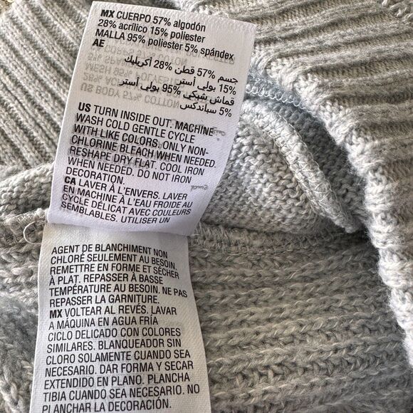 INC International Concepts X-Large Sweater Joggers Pants Sequins Pockets Gray - Picture 7 of 7